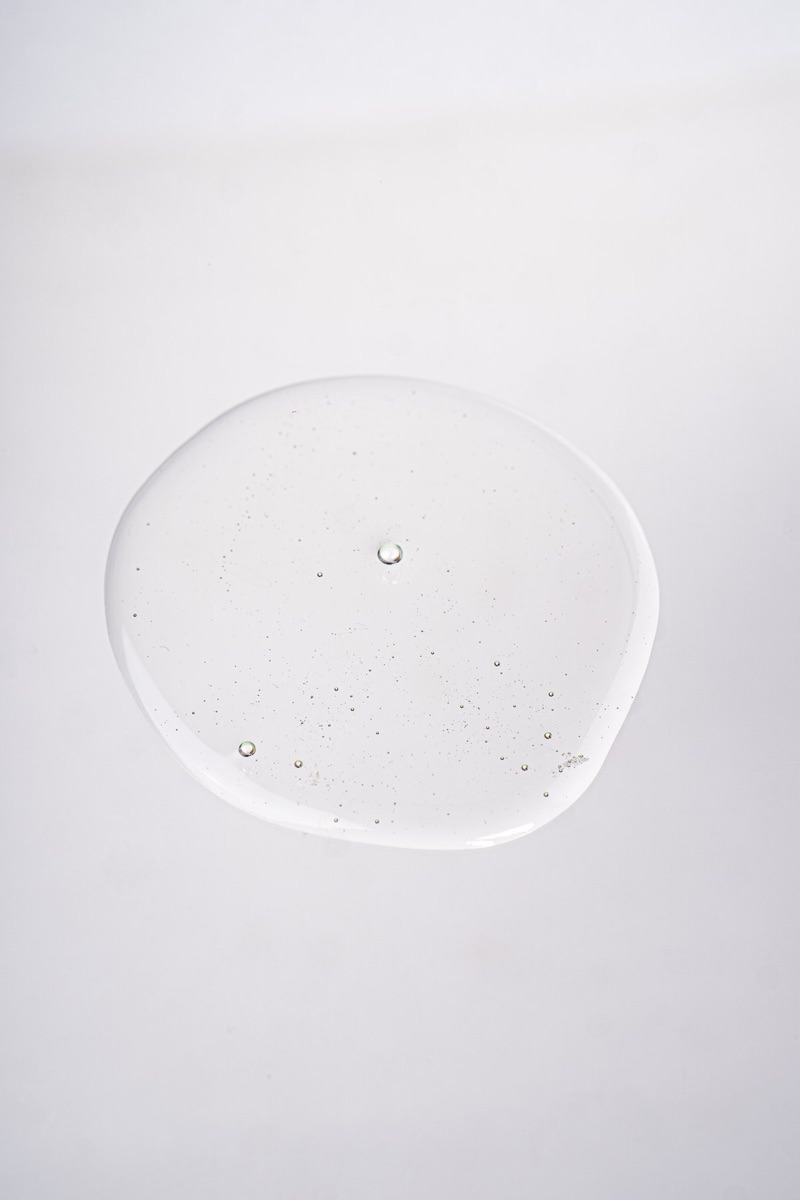 La gota de gel, transparente